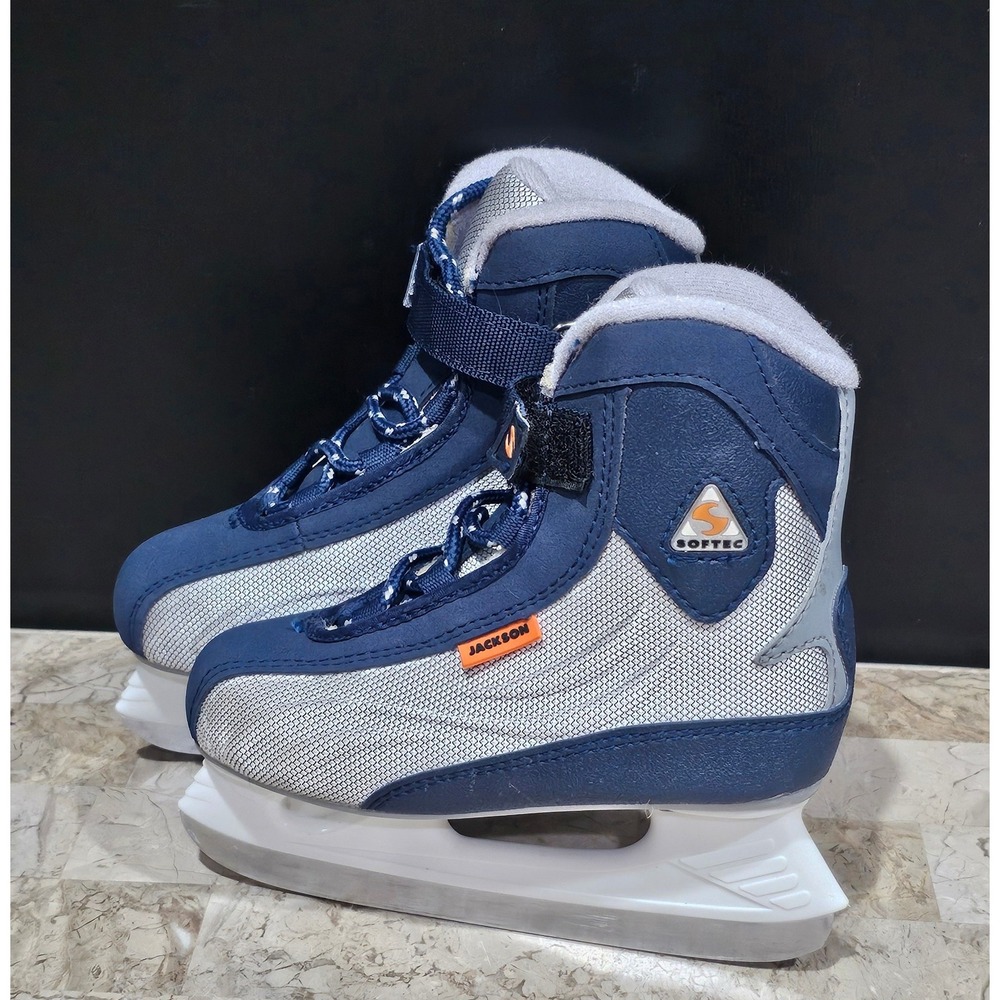 Jackson Softec Youth Ice Skates Size Toddler 11 J Adjustable Strap Blue White